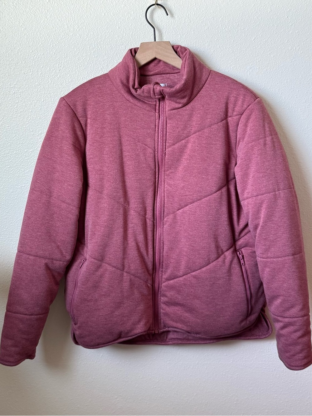 Three Dots Zip-Up Puffy Sweatshirt